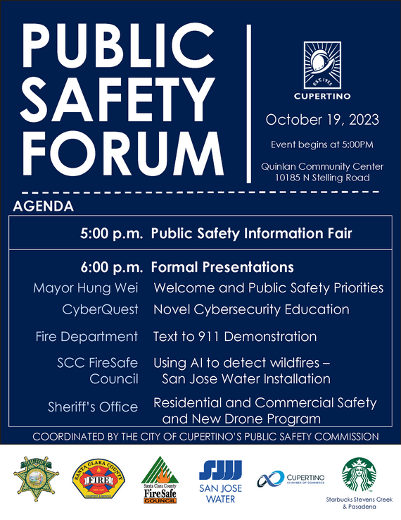 Public Safety Forum Agenda Flyer Updated