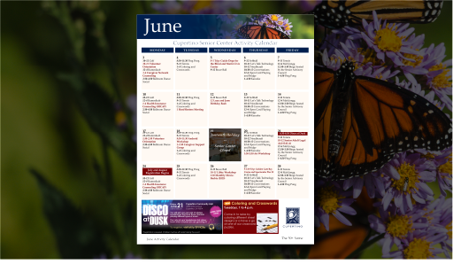 June calendar image