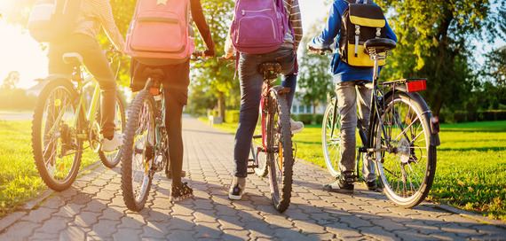 back to school cyclists