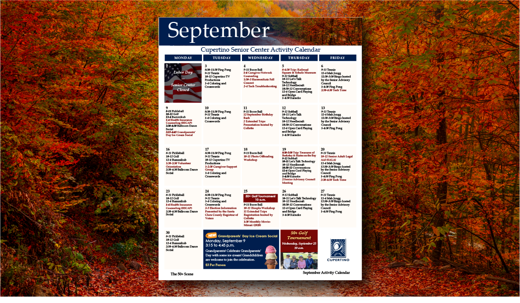 50+ Calendar Sept 2024