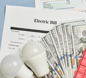 Electric Bill with Money