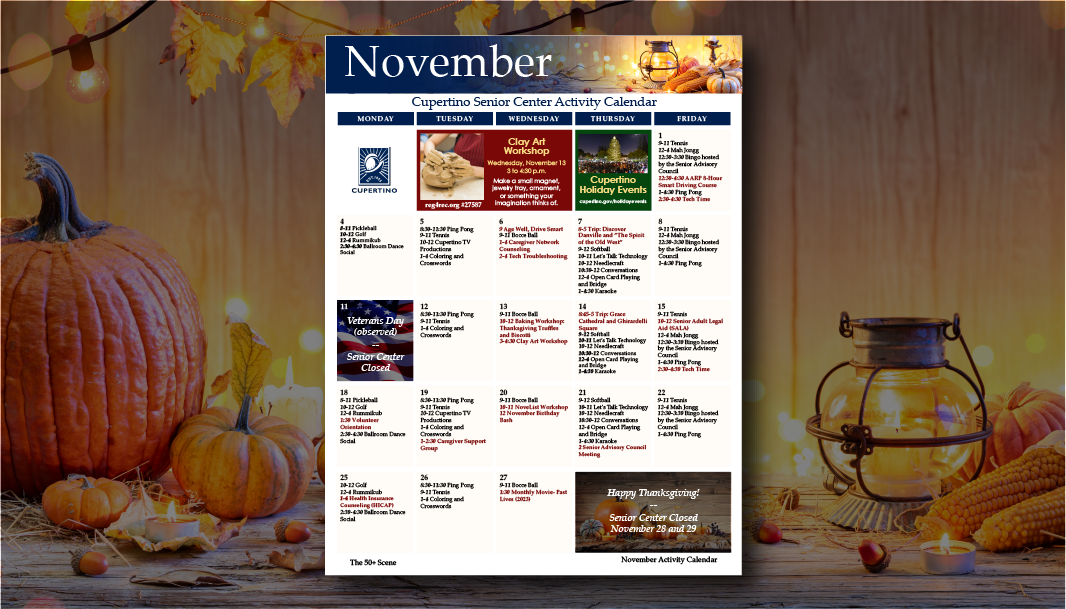 50+ Nov 2024 Calendar