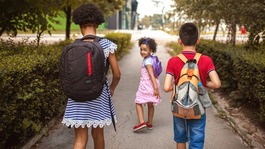 Kids walking