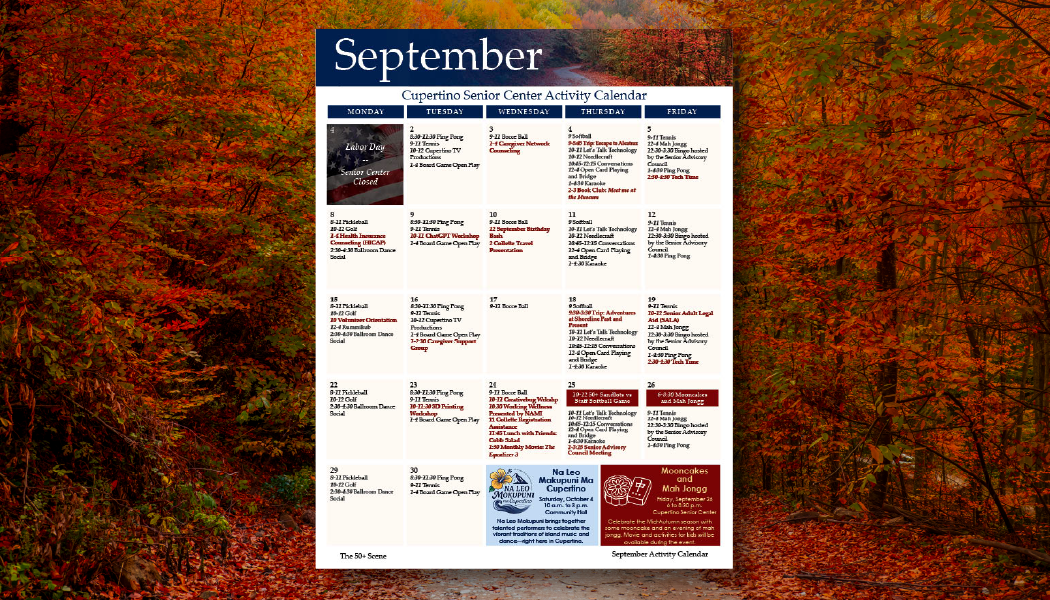 50+ Calendar Sept 2025