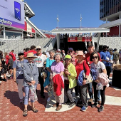Cupertino seniors at the San Francisco 49ers vs. Los Angeles Dodgers game