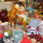 Donated items at Cupertino Hidden Treasure event