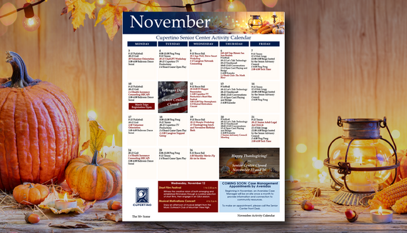 November 2025 Senior Center Calendar Image