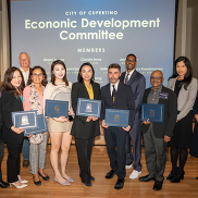 Economic Development Committee members at the Cupertino Community Services Awards 2025 event