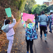 CUSD students walking to school