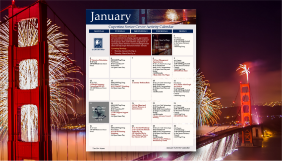 Senior Center Calendar - January 2026