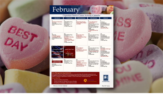 February 2026 Senior Center Calendar