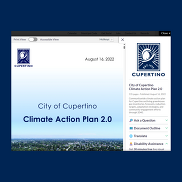 Screenshot of Cupertino webpage with accessibility tool