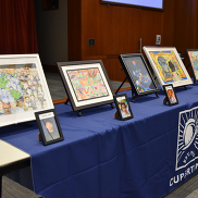 2026 Artist Award entries displayed on City of Cupertino branded table