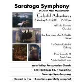 Saratoga Symphony Colorful Adventures flyer
