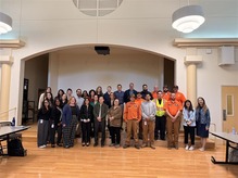 New employees pose for a photo with the City Manager and HR