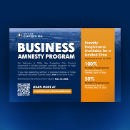 Business Amnesty Program postcard