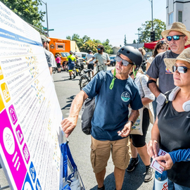 Residents observe MTC Public Participation Plan signage