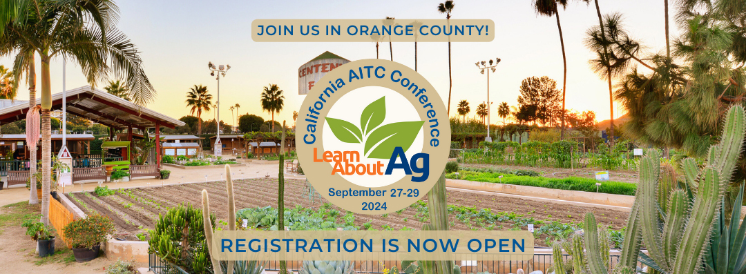 Ag in the classroom conference logo with farm background