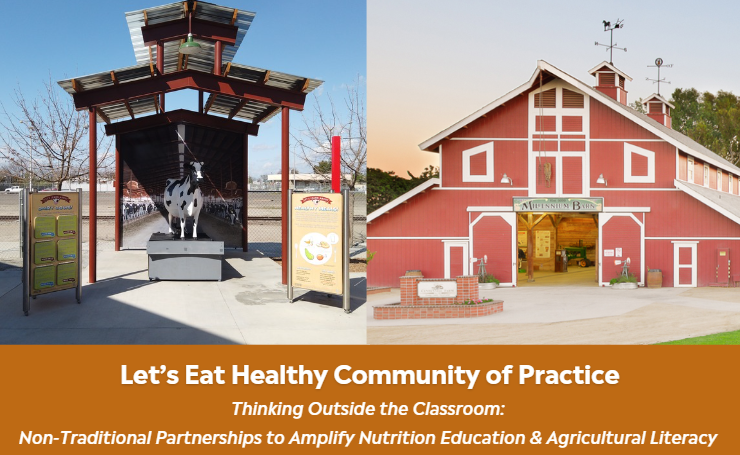 Lets Eat Healthy community of practice call with barn background