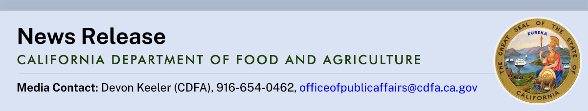 CDFA News Release banner
