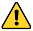 Warning sign icon