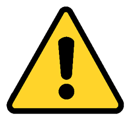 Warning sign icon