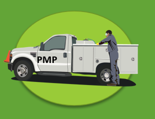 Image of pest management professional and their truck