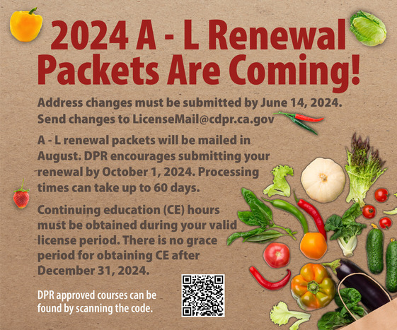 2024 A - L Renewal Packets Are Coming with fruit bag spilling