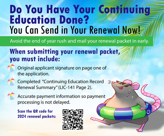 Summer Early Renewal Reminder with Ralph the Rat