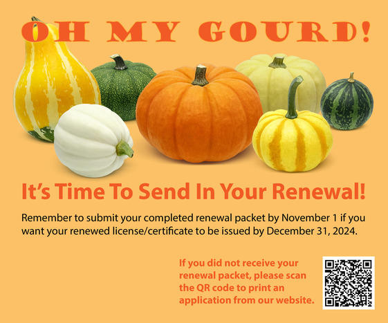 It's time to send in your renewal with pumpkins
