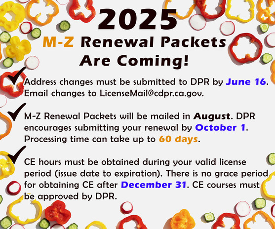 2025 M-Z Renewal Packets Are Coming!