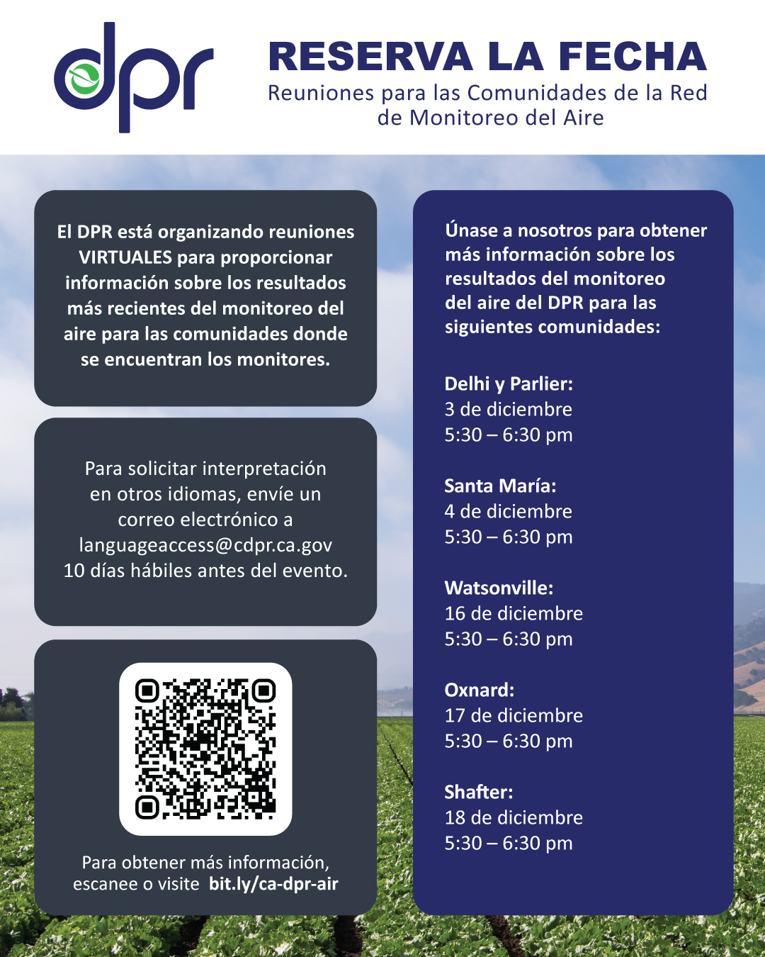 Reuniones virtuales en diciembre para las comunidades sobre el Reporte AMN de 2024