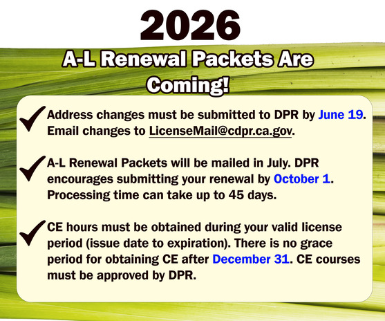 2026 A-L Renewal Packets Are Coming!