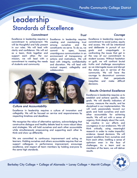 PCCD Standards of Excellence