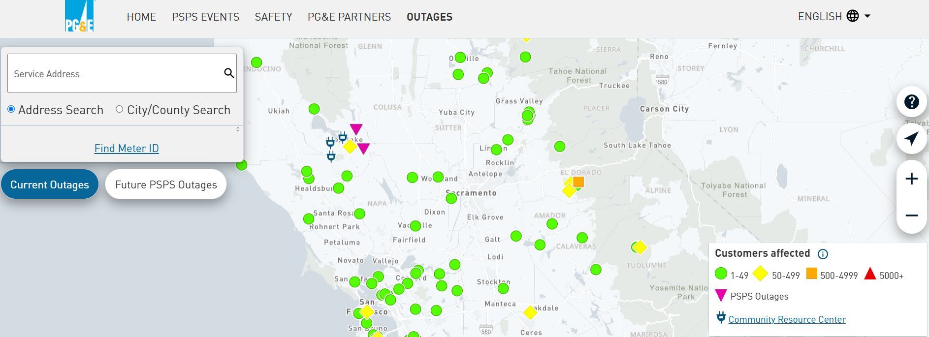 PG&E Outages