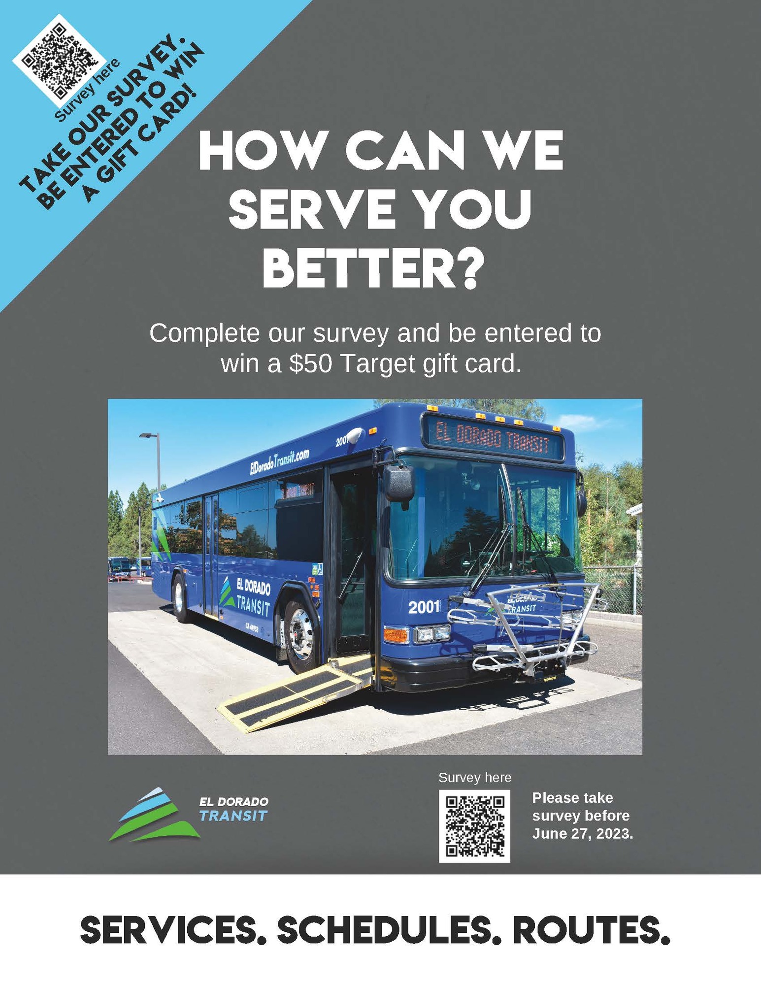 El Dorado Transit Survey Flyer
