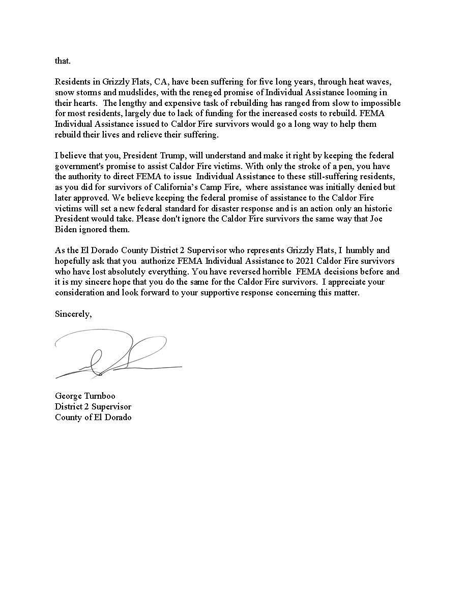 Trump FEMA Letter 2026 2