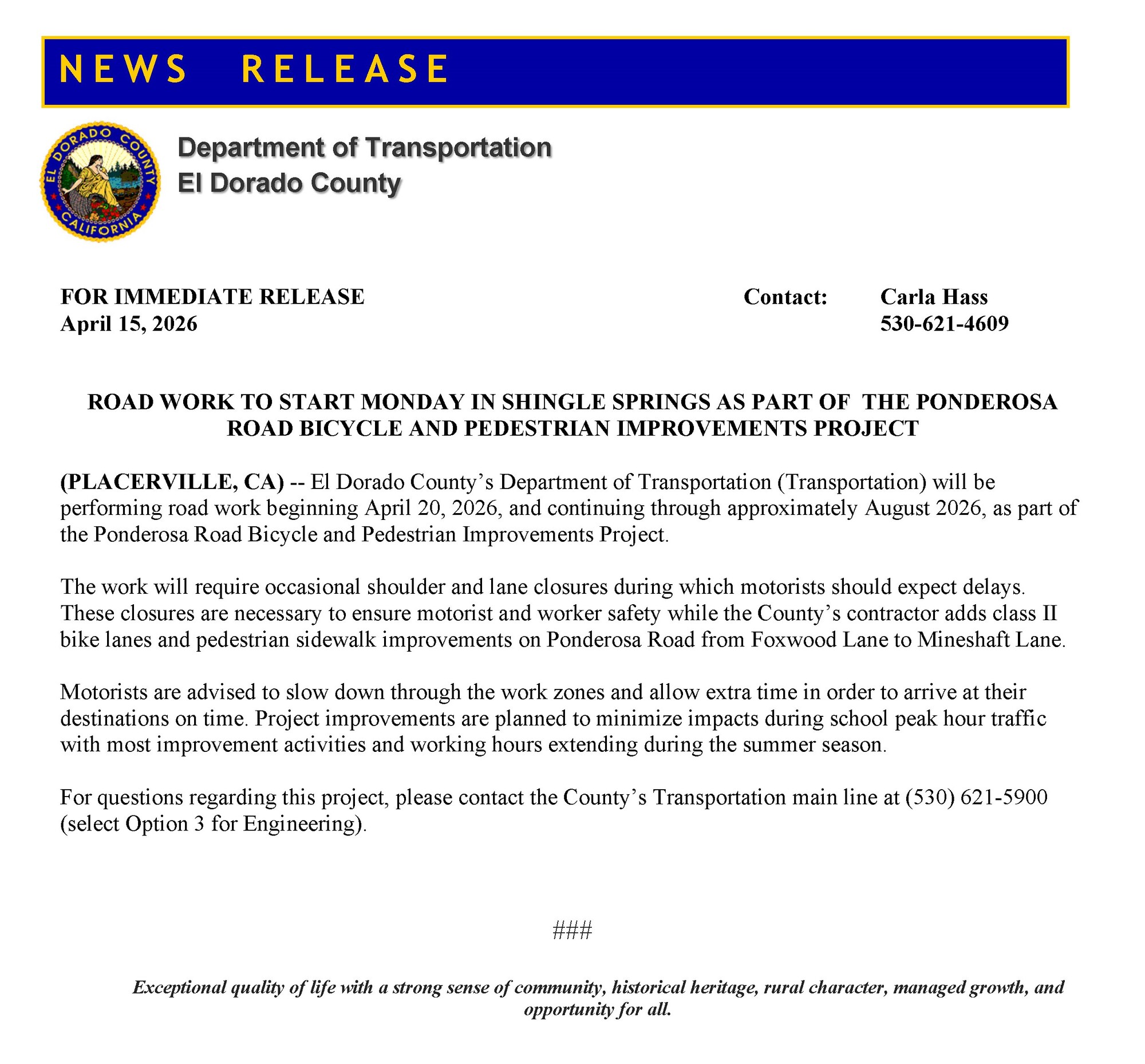 PR 26-13 Pondorosa bike trail road work (2)