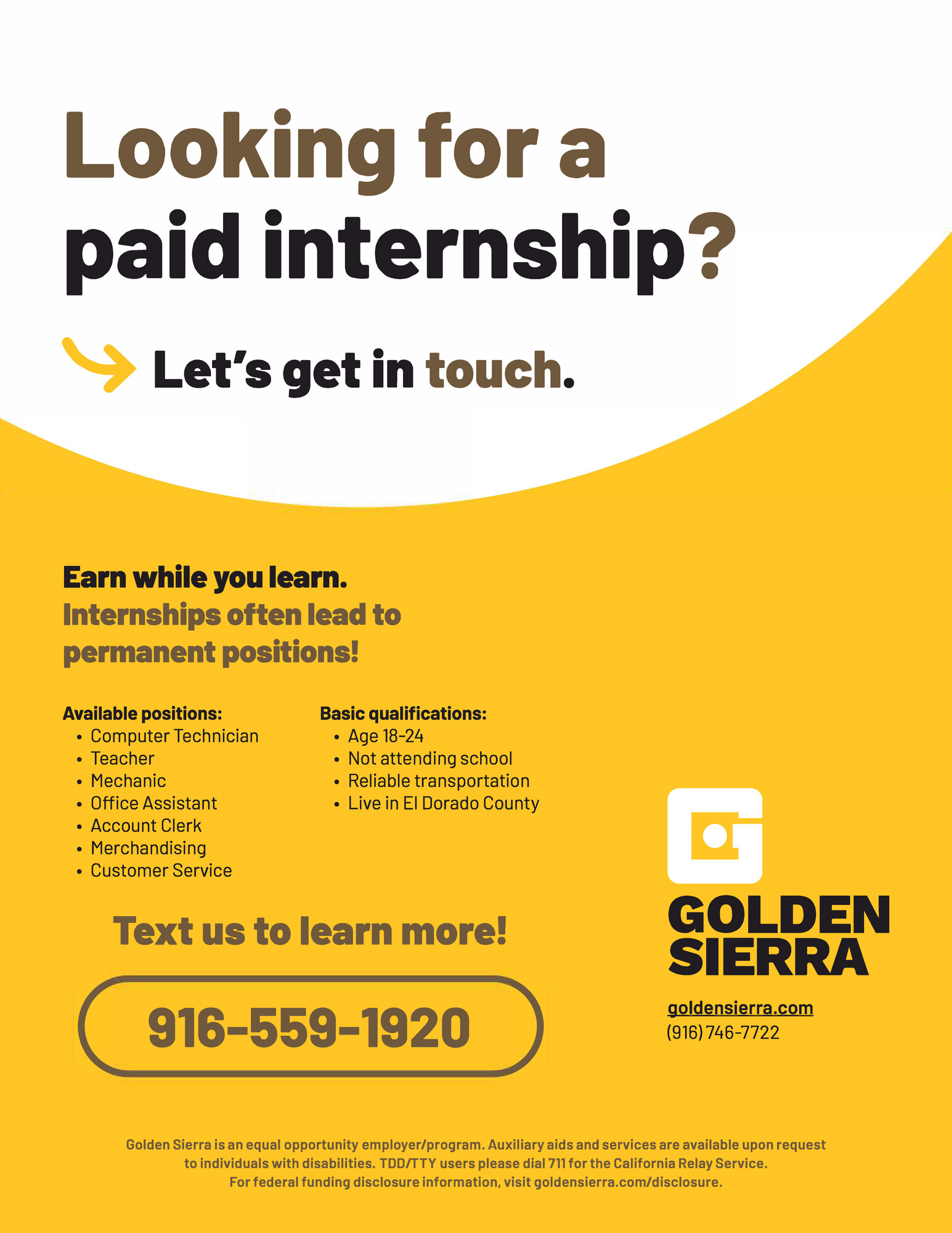 Paid Internships El Dorado