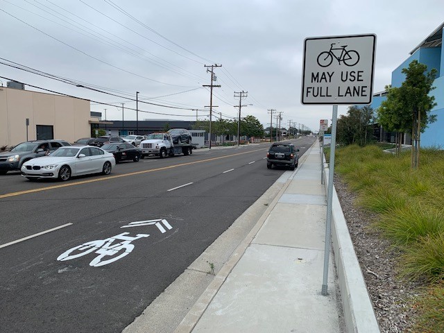 New bike route on street 