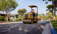 Construction Worker paving a road in El Segundo
