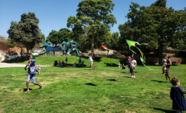 People flying kites in El Segundo Recreation Park