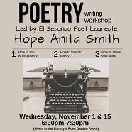 typewriter with words "Poetry Workshop"