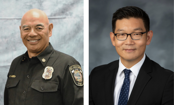 Headshots of Fire Chief George Avery and CFO Paul Chung