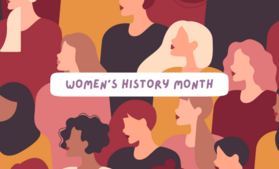 Cartoon silhouettes of women from diverse backgrounds