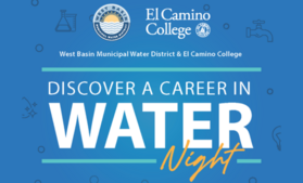 Words "Discover a career in water night"