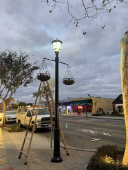 Downtown sample solar light installation on Main Street