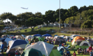 Tents on Stevenson Field for Family Campout