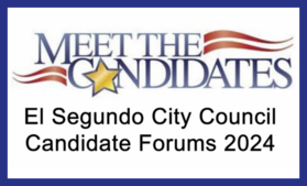 Words "Meet the Candidates" with red ribbons and a star