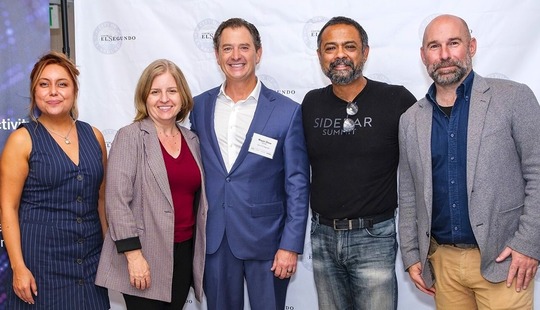 LA Tech Week Roundtable hosts Vishal Verma of Sidebar Summit with Mayor, Mayor Pro Tem, and Economic Development Team